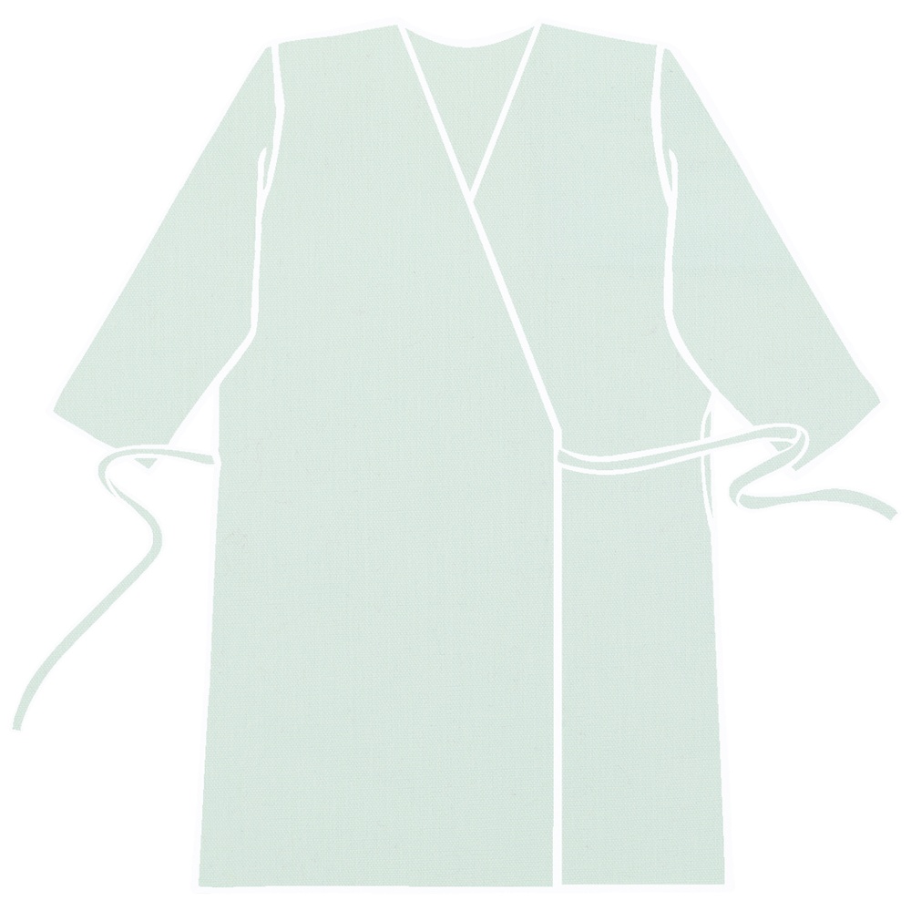 Southern Apparel Inc. Wrap-Around Butcher Frocks, 3/4 Length Sleeves, No Pockets, 5 Ounce