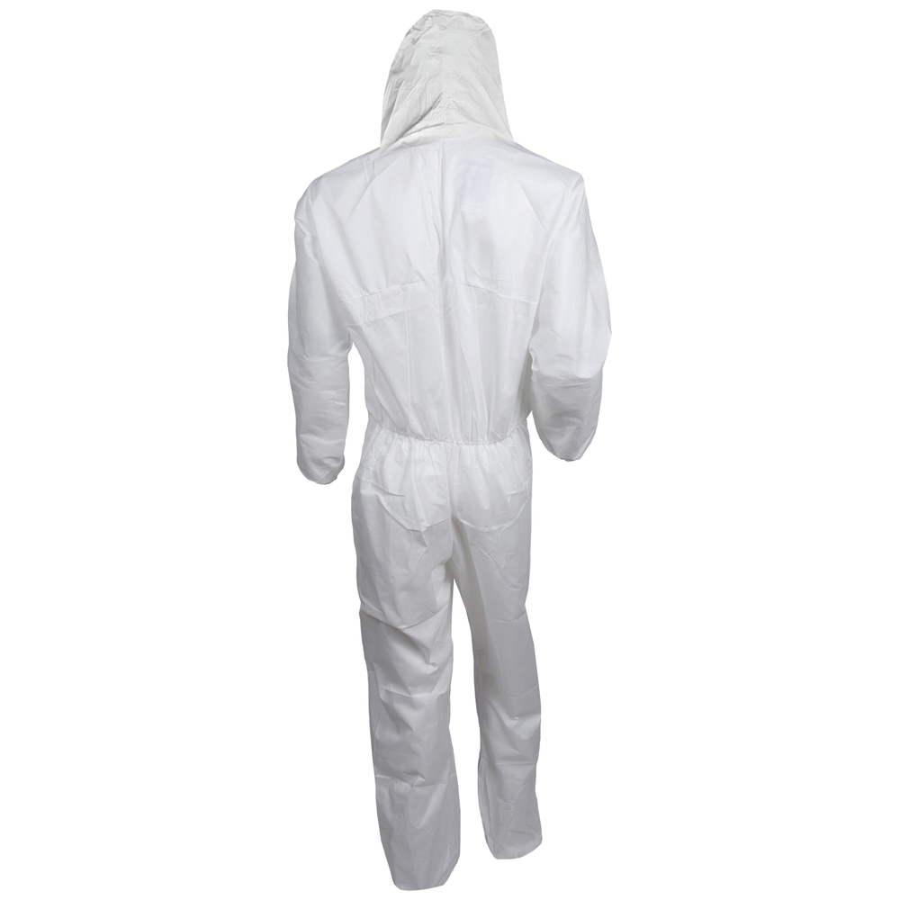 KleenGuard™ A30 Disposable Coveralls, Zip Front, Elastic Wrist and Ankles, Hood