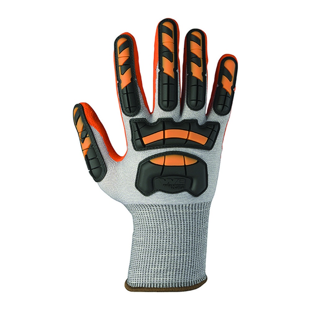 Wells Lamont I2477 Cut-Resistant Impact Gloves, Gray/Orange