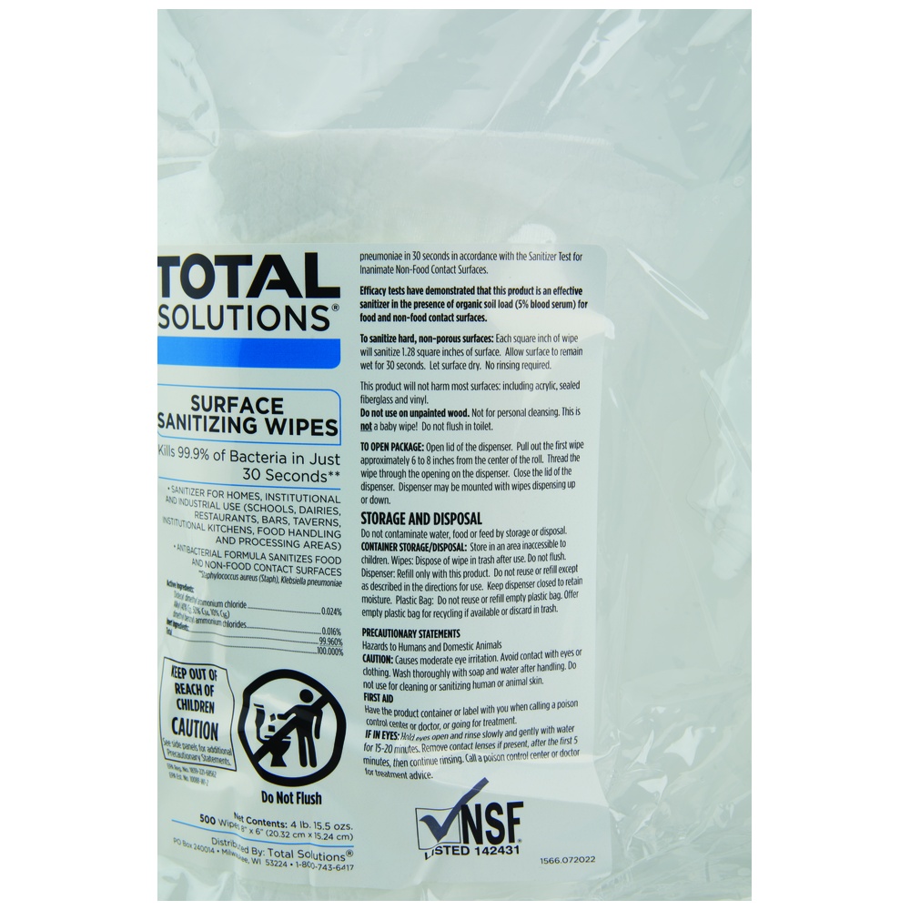 Athea® Laboratories Total Solutions Surface Sanitizing Wipes, Refill