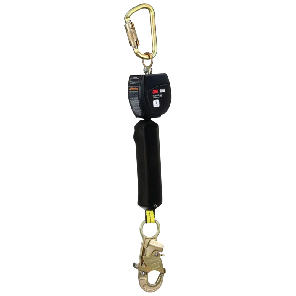 3M™ DBI-SALA® Nano-Lok™ Self Retracting Lifeline with Carabiner, Steel Snap Hook