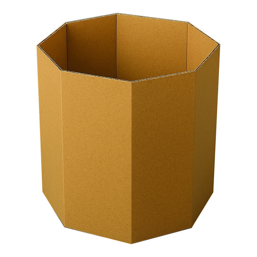 WestRock Corrugated Octagon Container, Double-Wall 51ECT, 46in x 38in x 39in