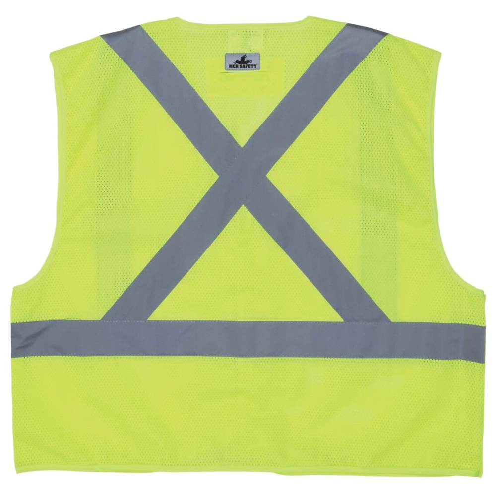 MCR Safety Class 2 Mesh Breakaway Safety Vest, Hi-Vis Yellow