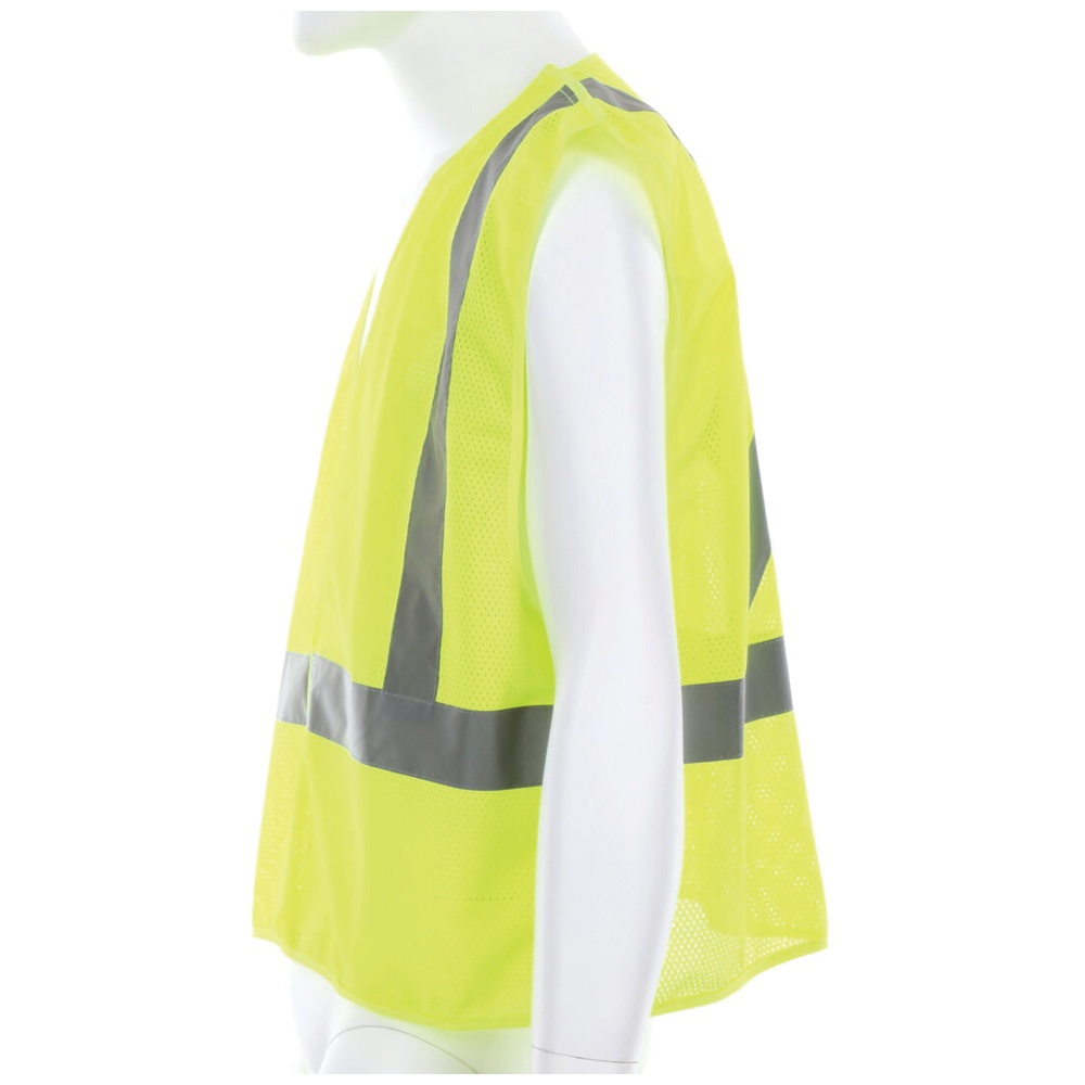 MCR Safety Class 2 Mesh Breakaway Safety Vest, Hi-Vis Yellow