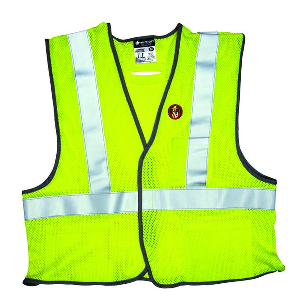 MCR Safety FR Mesh Safety Vest, Hi-Vis Yellow