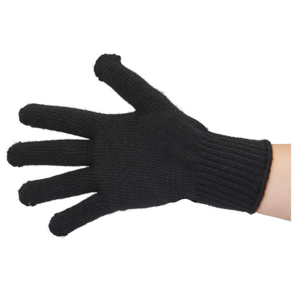 PIP 100% Wool Gloves, 7 Gauge, Black, LG