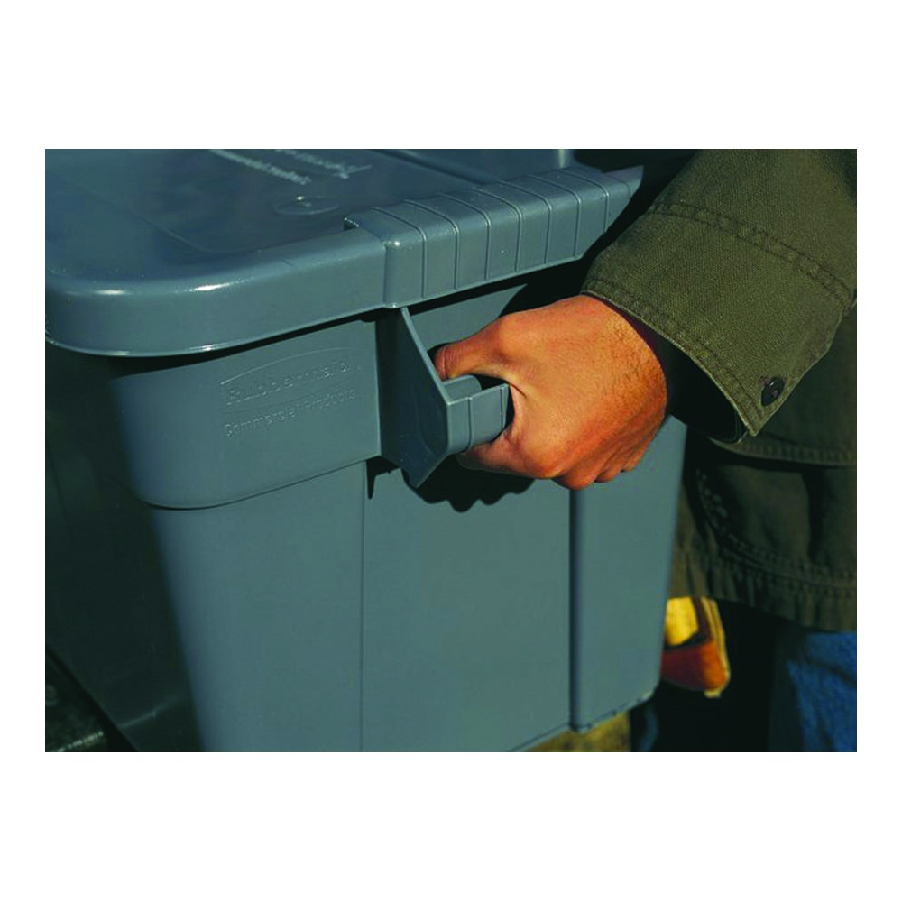 Rubbermaid Commercial Plastic Storage Tote, 20 Gal, Gray