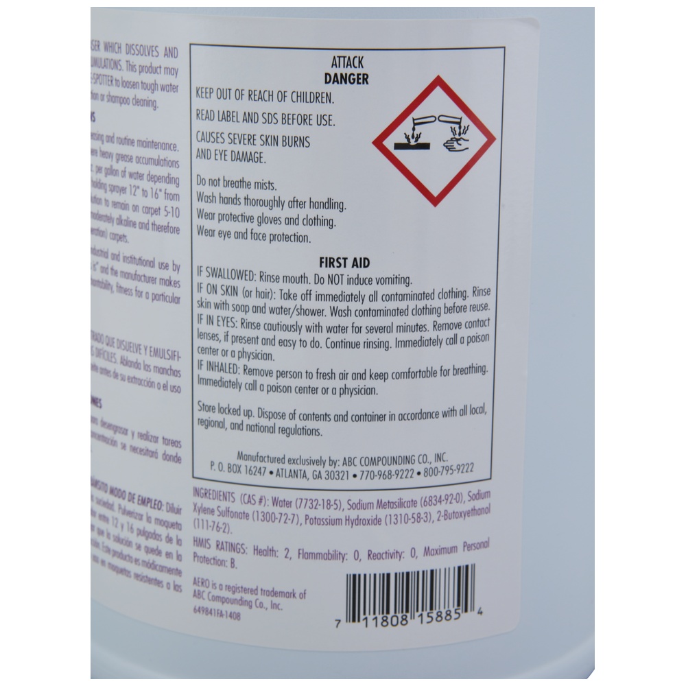 ABC Compounding Aero® Attack Heavy-Duty Butyl Degreaser, 1 Gallon - 4 per case