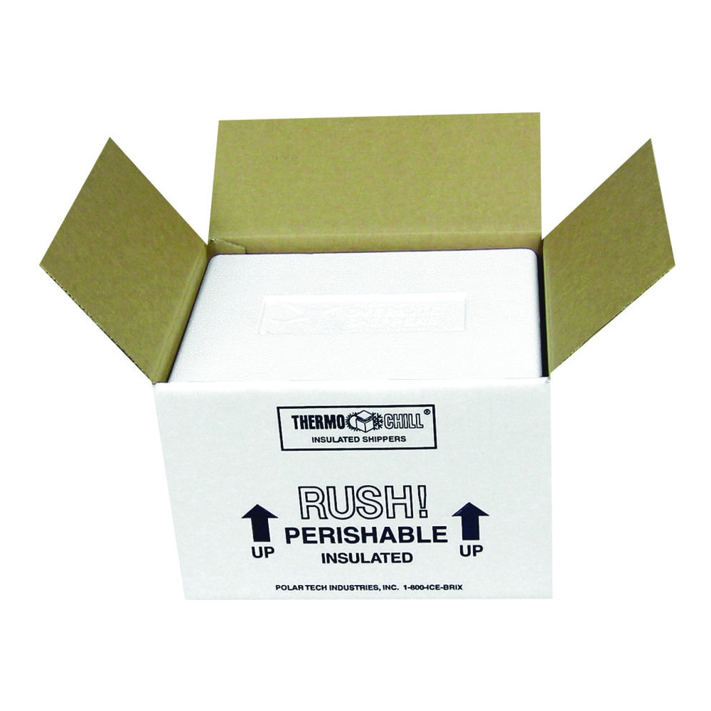 Polar Tech Thermo Chill® Overnite™ Foam Shipping Cooler with Box, 0.23 cu ft