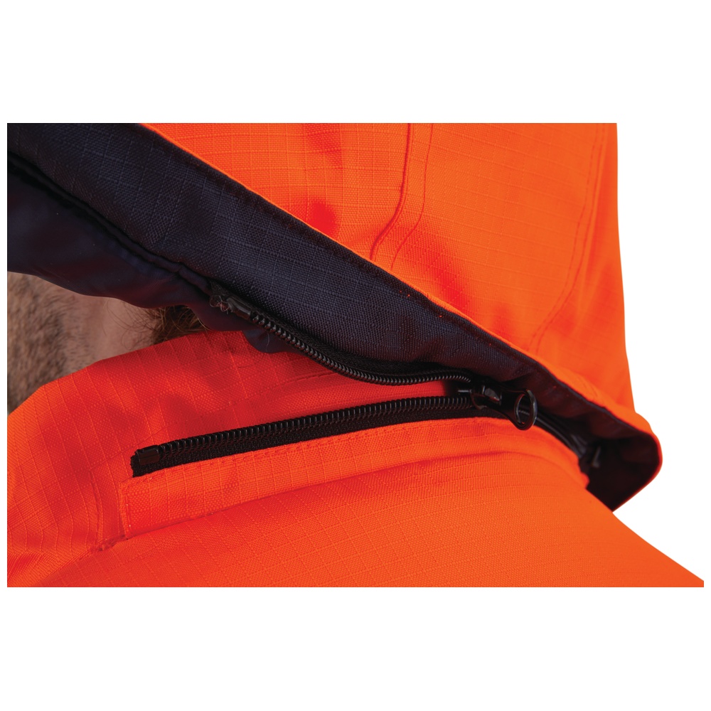 PIP Bisley® Hi-Vis X-Back Extreme Cold Jacket, Hi-Vis Orange/Navy