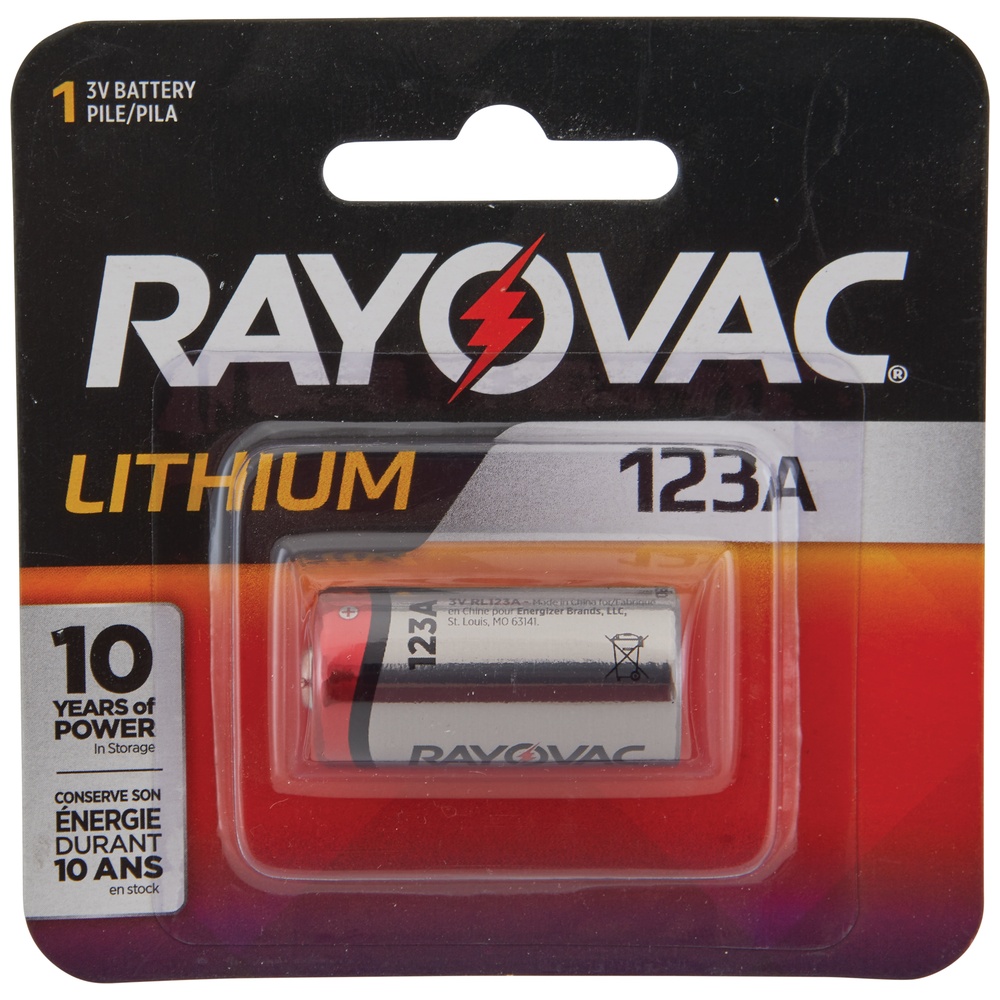 RAYOVAC® 123 Lithium Photo Battery, 3V