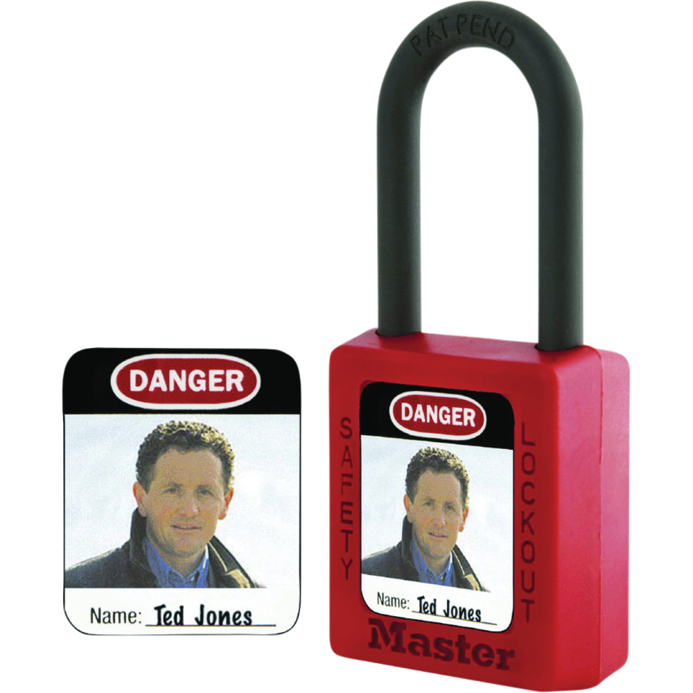Master Lock Photo ID Labels for Zenex Thermoplastic Padlocks