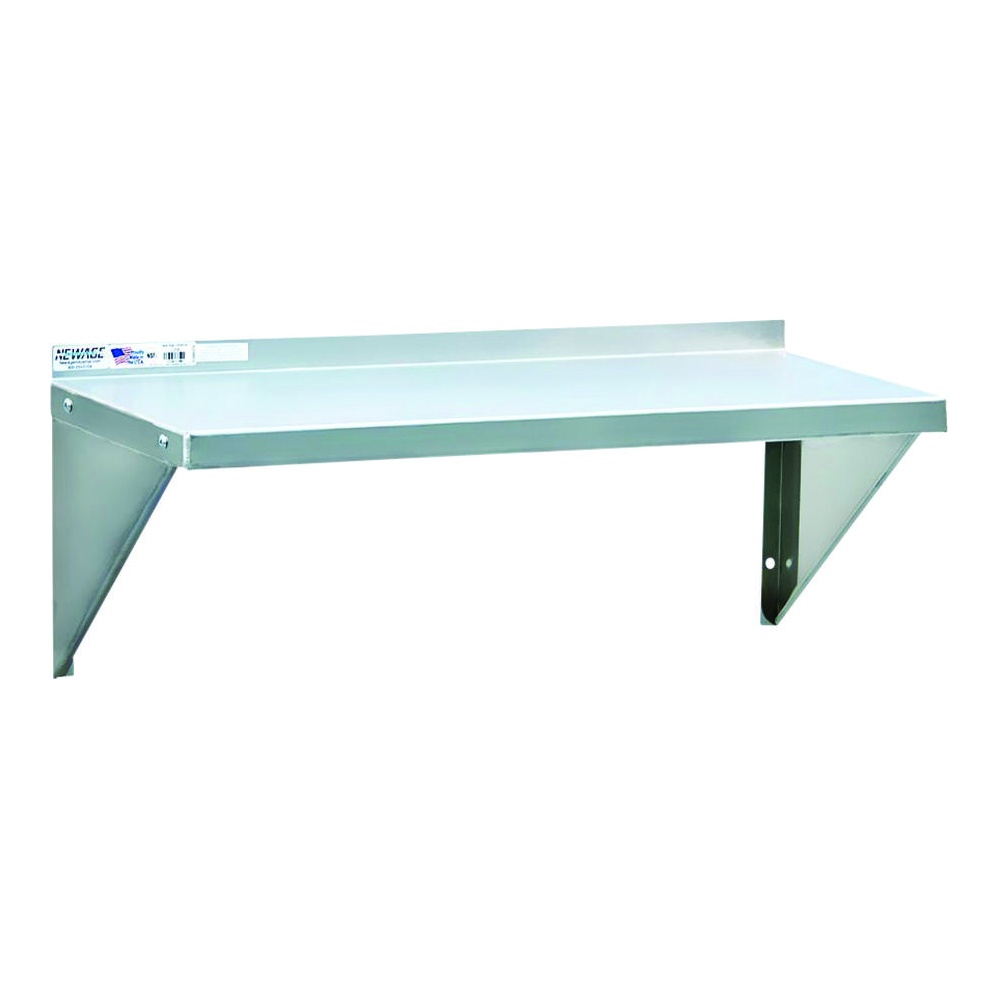 New Age Industrial 1127 Solid Wall Shelf, Aluminum, 18 Gauge