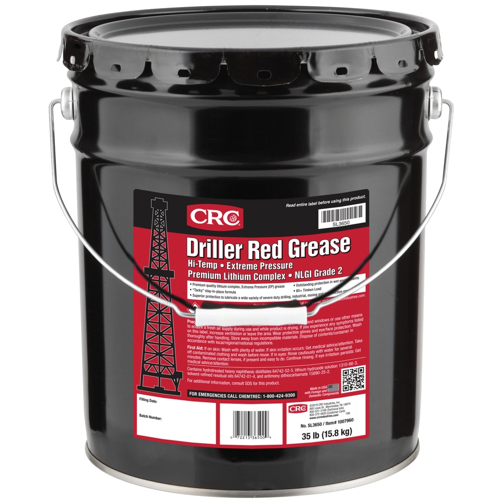 CRC Driller Red Grease EP Lithium Complex Grs