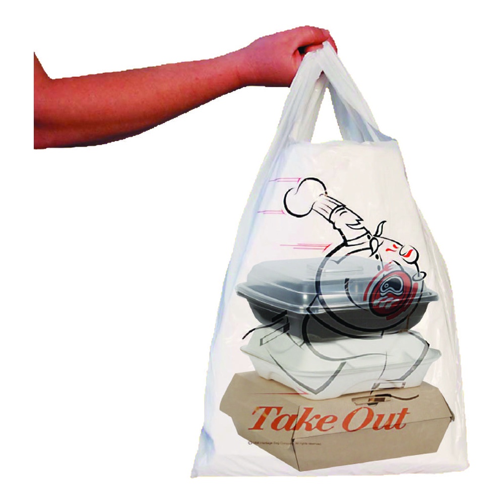 Novolex Heritage Take Out Bag, Stock Print, 21in x 22in