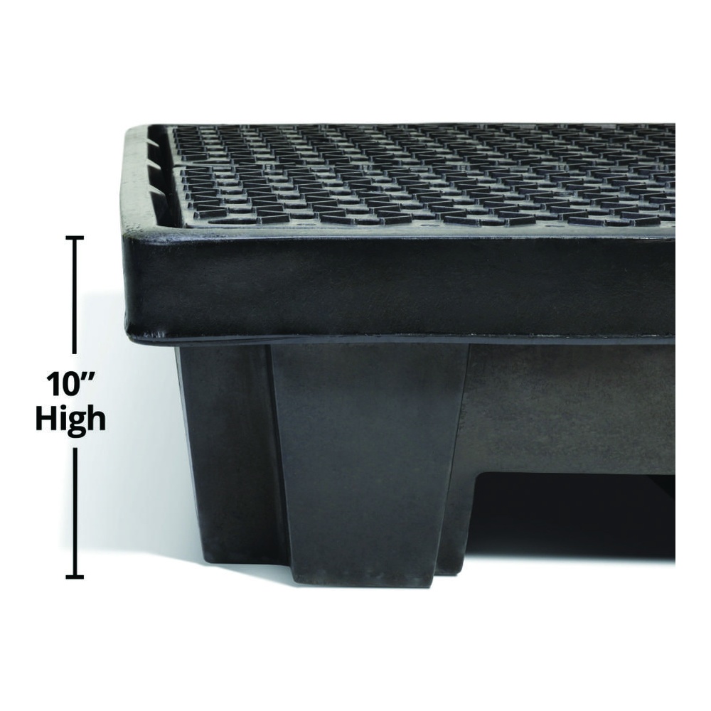 PIG® Black 4-Drum Poly Spill Containment Pallet
