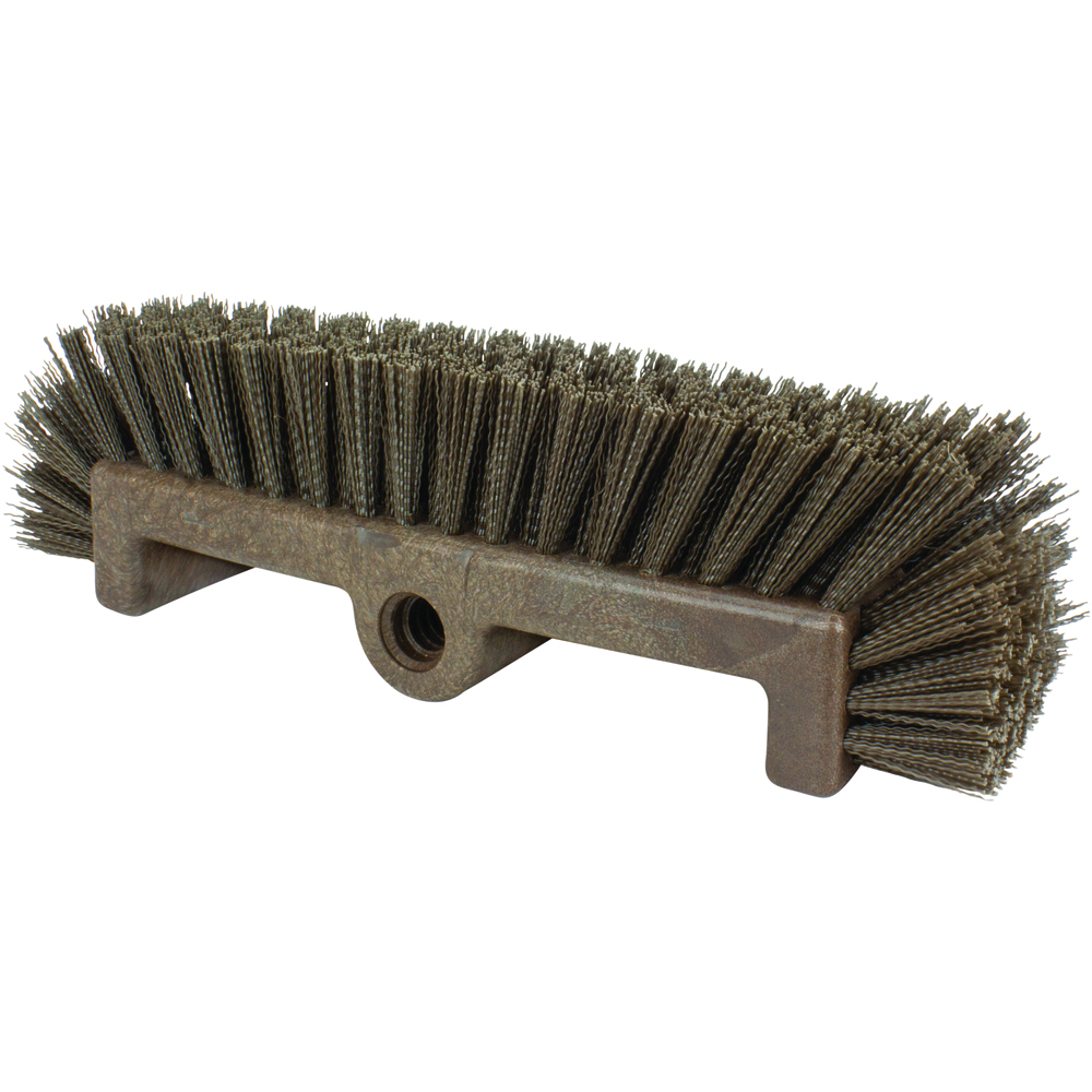 Color Coded Mult-Level Floor Scrub Brush with End Bristles 12"