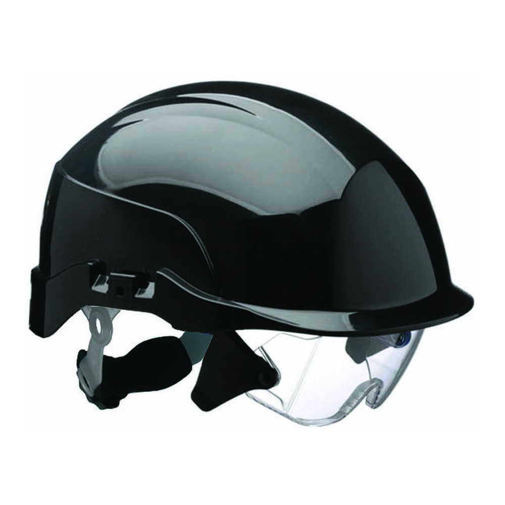 MPS Centurion Spectrum Vented Hard Hat with Integrated Safety Glasses, Ratchet