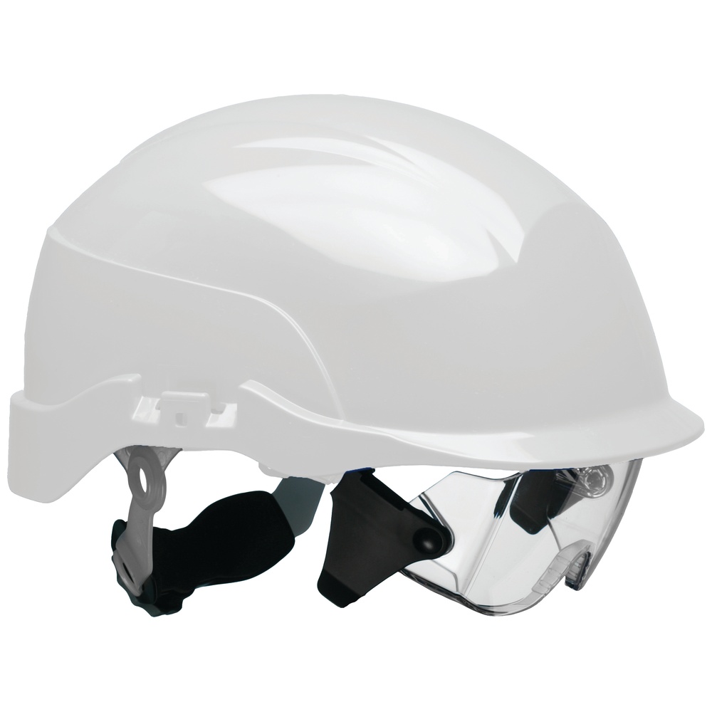 MPS Centurion Spectrum Vented Hard Hat with Integrated Safety Glasses, Ratchet