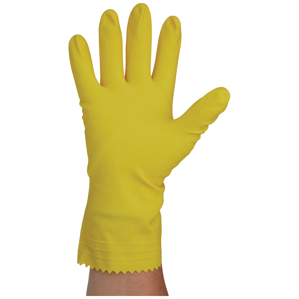 Ansell  AlphaTec® 87-297 Flock-Lined Latex Gloves, 20mil, Yellow  - Bulk Quantity