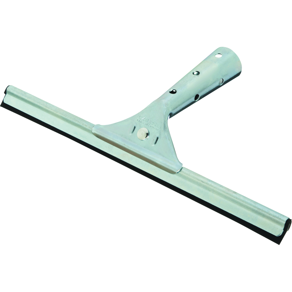 Flo-Pac® Professional Single-Blade Rubber Window Squeegee With A Zinc Plated Steel Handle 12"