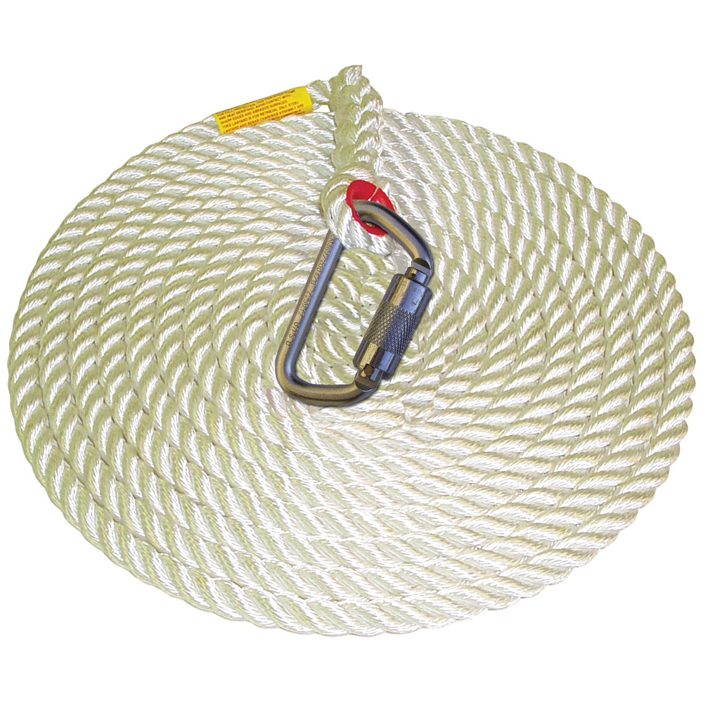 3M™ PROTECTA® Nylon Rope Lifeline with Carabiner, 15m