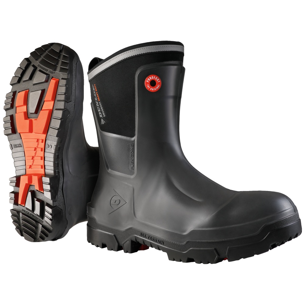 Dunlop Snugboot Calf Heavy Duty Full Safety, Composite Toe, Black