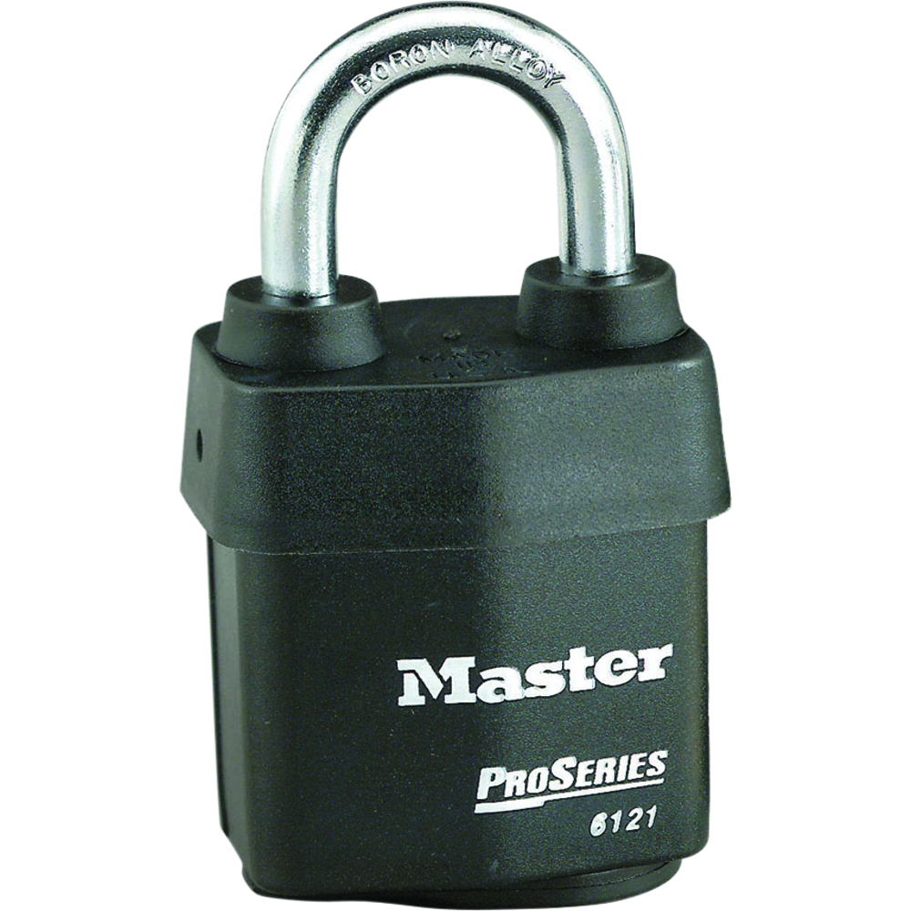 Master Lock ProSeries Weather Tough 2-1/8in Wide Laminated Steel Rekeyable Pin Tumbler Padlock, Keyed Different