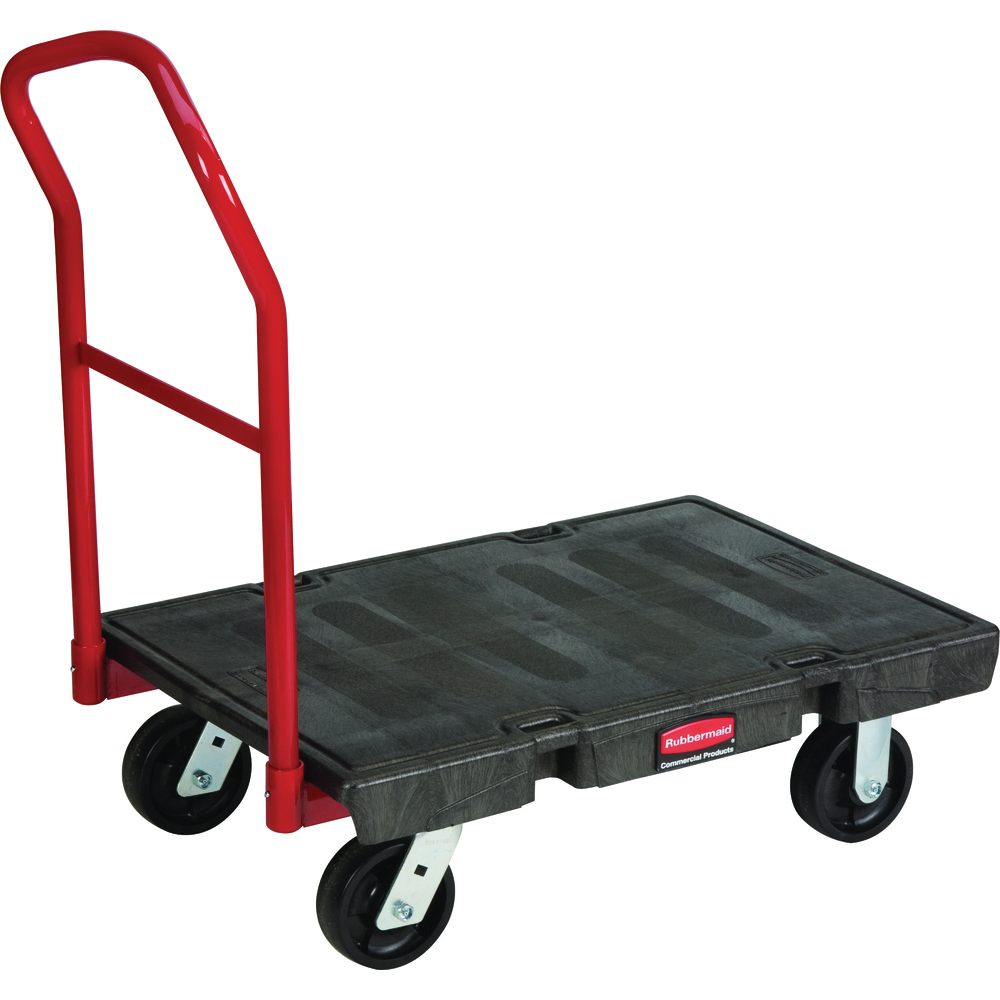 Rubbermaid Heavy Duty Platform Truck w/ 6" Polyolefin Casters, 2000lb Load Capacity