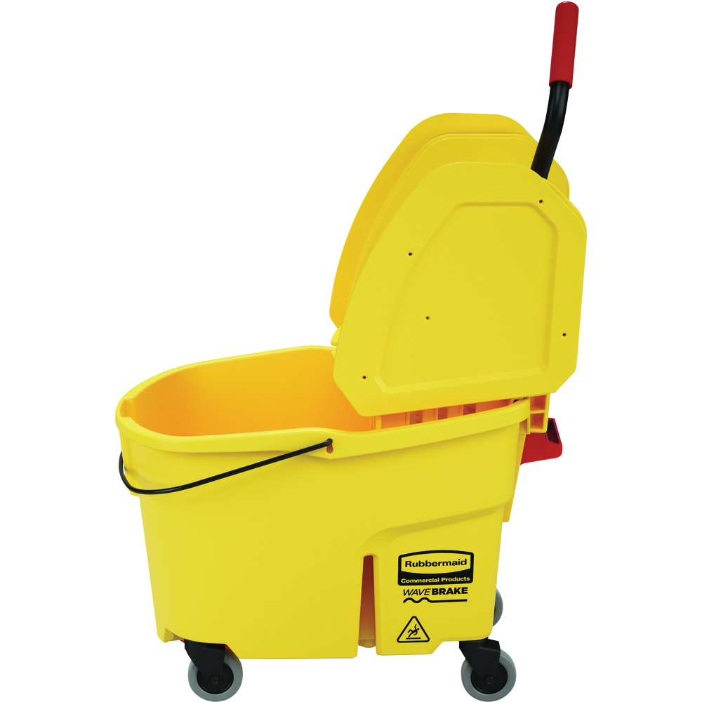 Rubbermaid WaveBrake Bucket and Down Press Wringer, 44 qt