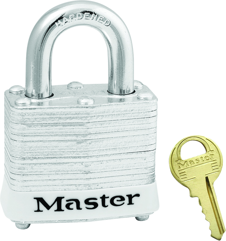 Master Lock 1.56in Wide Laminated Steel Safety Padlock, Keyed Alike