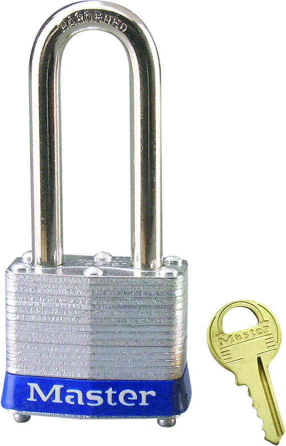 Master Lock 1.56in Wide Laminated Steel Safety Padlock, Keyed Alike