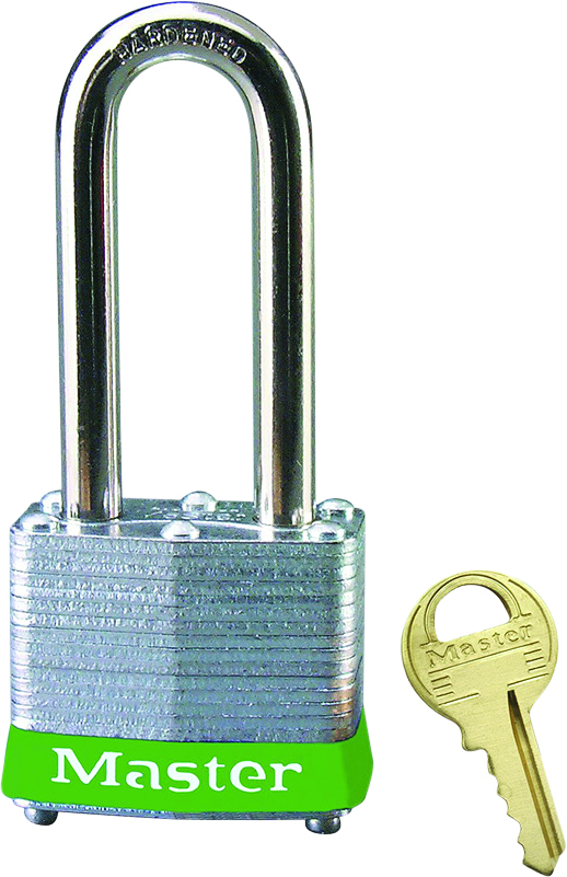 Master Lock 1.56in Wide Laminated Steel Safety Padlock, Keyed Alike
