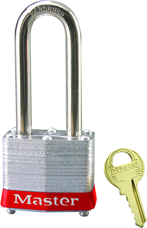 Master Lock 1.56in Wide Laminated Steel Safety Padlock, Keyed Alike