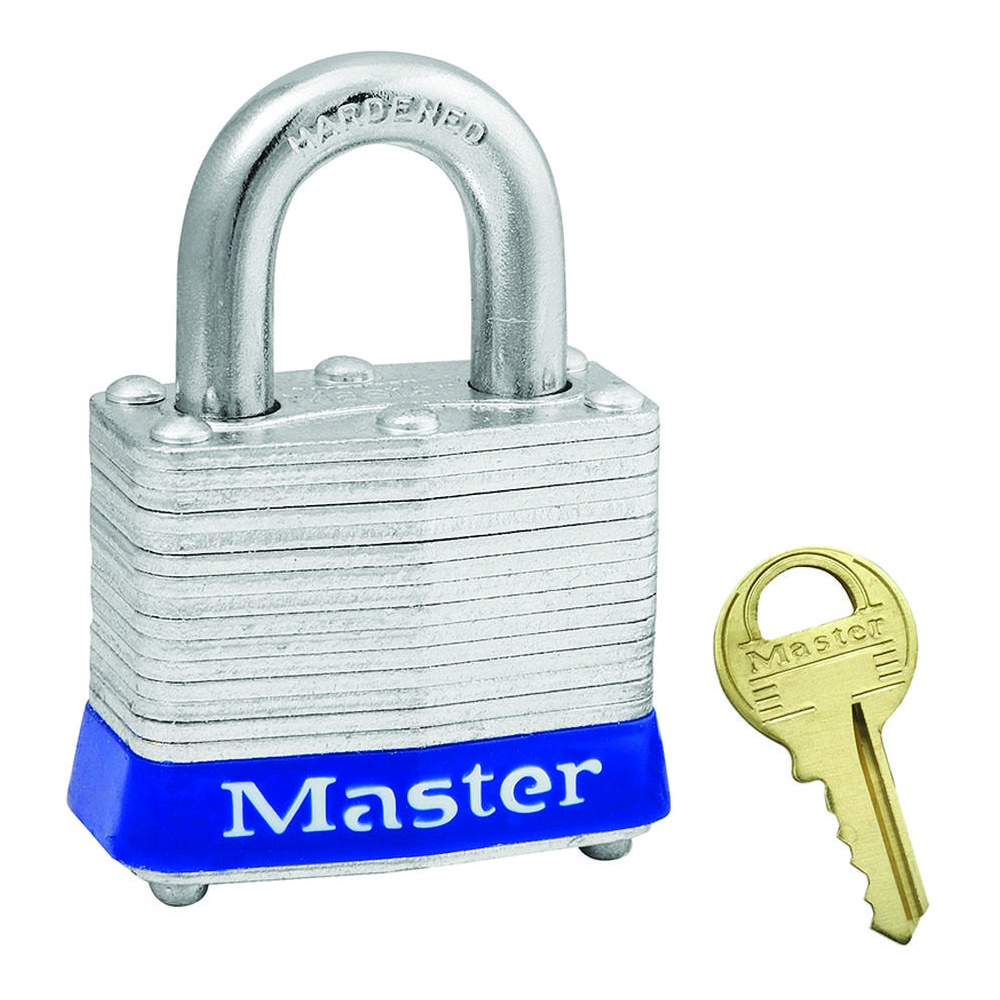 Master Lock 1.56in Wide Laminated Steel Safety Padlock, Keyed Alike