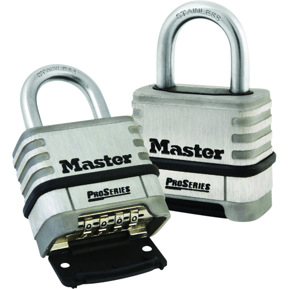 Master Lock ProSeries 2-1/4in Wide Stainless Steel Resettable Combination Padlock