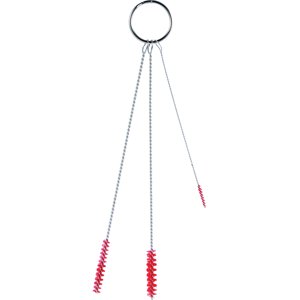 Vikan Cleaning Set, 3 Brushes, (1) 0.08 Inch Brush, (2) 0.24 Inch Brushes, 5.9 Inch