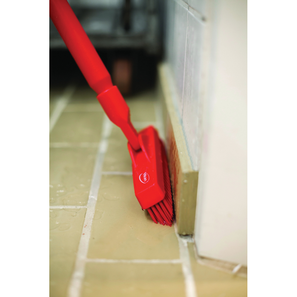 Vikan Crevice Scrub Brush w/ Extra Stiff Bristles, 8.9in