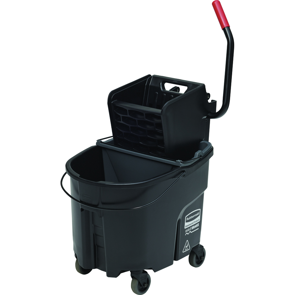 Rubbermaid WaveBrake Bucket and Side Press Wringer, 35 qt