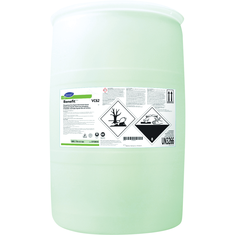 Diversey Benefit™, Phosphate-Free Liquid Chlorinated Cleaner