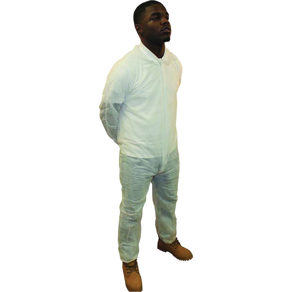 Safety Zone PolyLite Coveralls, Open Wrists and Ankles, Zip Front, Polypropylene