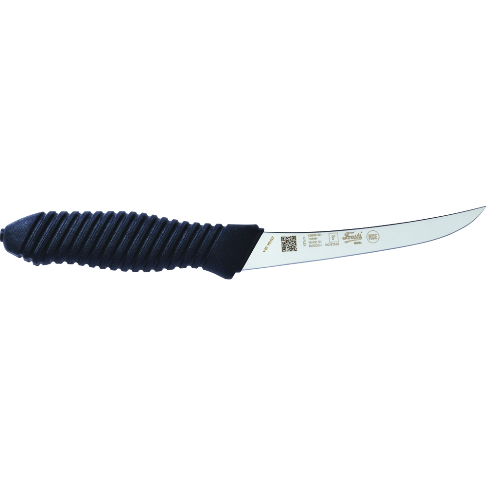Frosts by Mora 6-Inch Extra Flex Curved Boning Knife, ER Ribbed