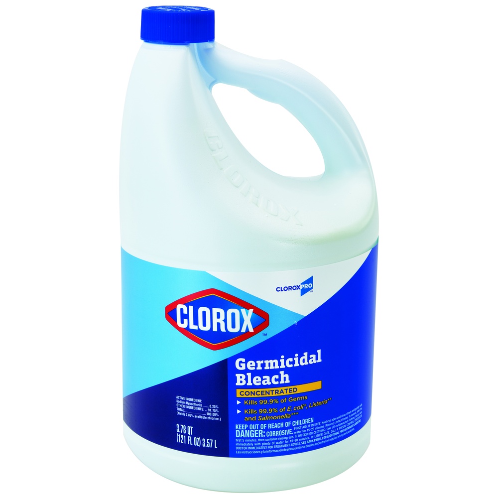Clorox Germicidal Bleach, 121 Ounce, Case of 3