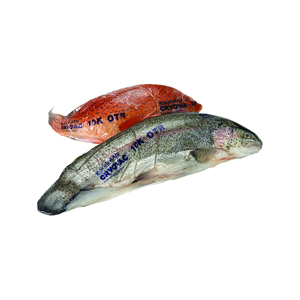 Clarity 10K OTR Low-Abuse, Medium-Shrink, Non-Barrier Fresh Fish Bags, Untaped, Straight End Seal