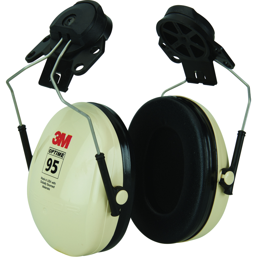 3M H6P3E Peltor Optime 95 Earmuffs, NRR 21, Hard Hat Attached