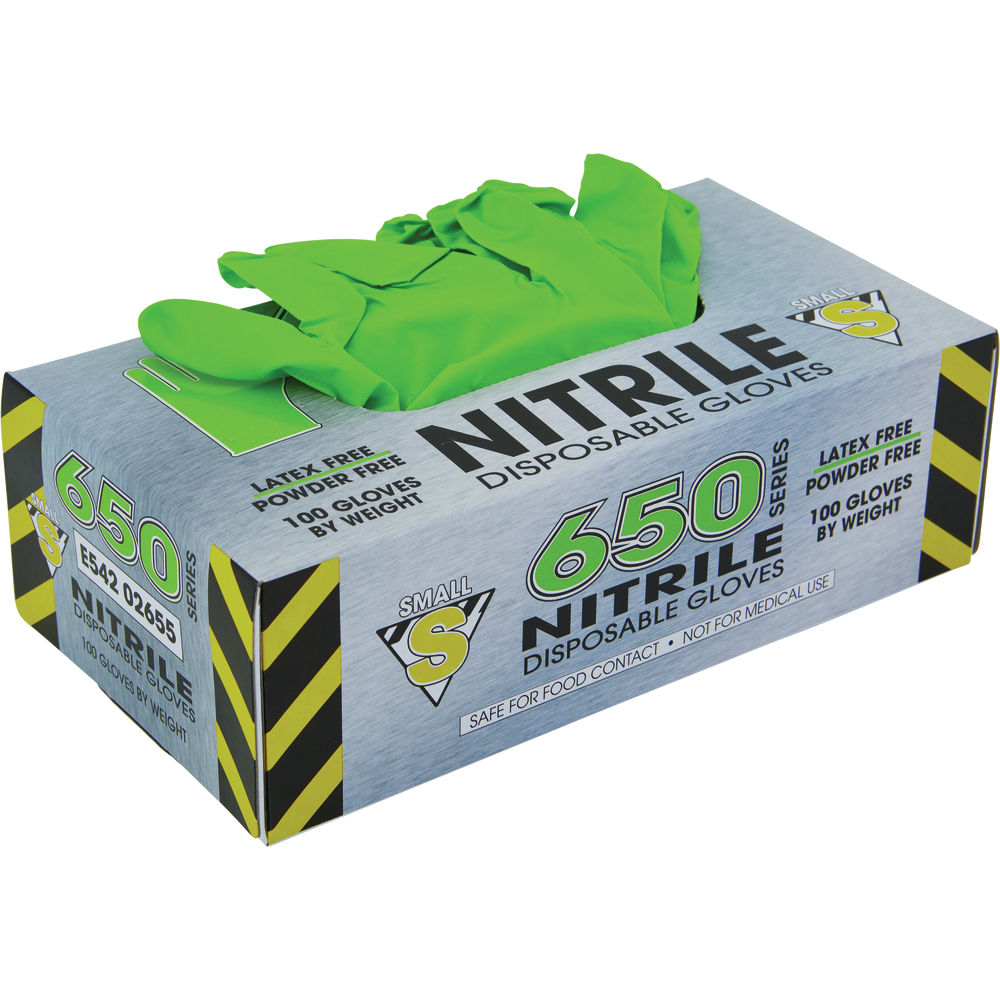 WorkHorse 650 Series Disposable Nitrile Gloves, Powder-Free, Latex Free, 5 Mil