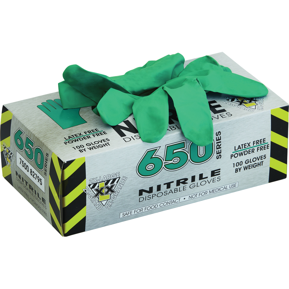 WorkHorse 650 Series Disposable Nitrile Gloves, Powder-Free, Latex Free, 5 Mil