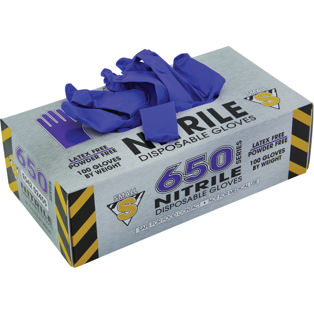 WorkHorse 650 Series Disposable Nitrile Gloves, Powder-Free, Latex Free, 5 Mil