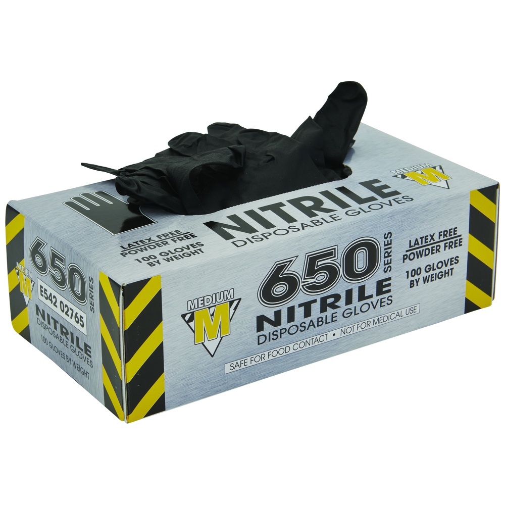 WorkHorse 650 Series Disposable Nitrile Gloves, Powder-Free, Latex Free, 5 Mil