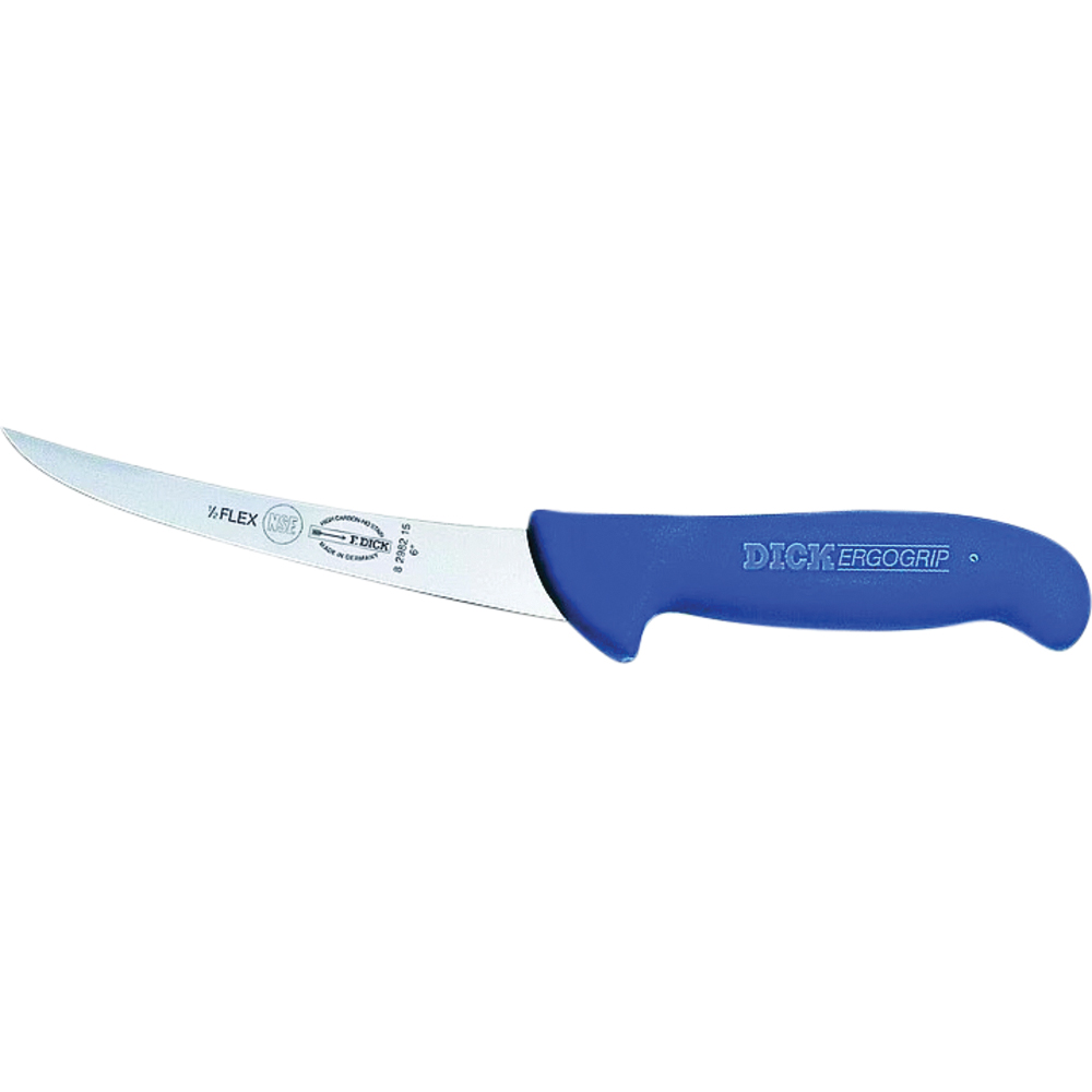 F. Dick Boning Knife with Curved Semi-Flex Blade and ErgoGrip Handle